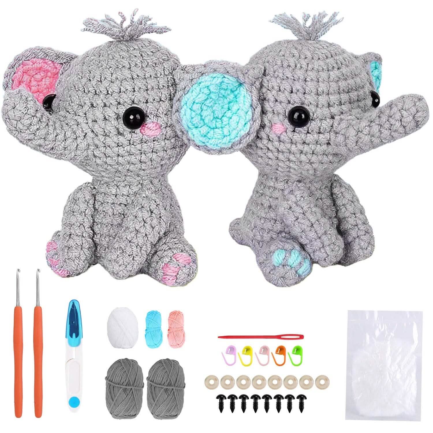 Beginner Crochet Kit with DIY Knitting Craft Supplies Set