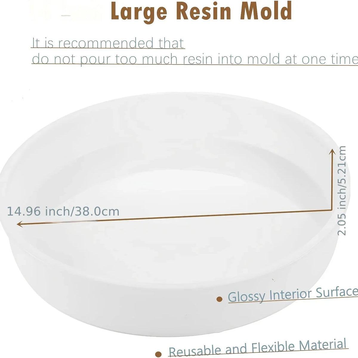Extra Large Oversize Resin Molds, 14Inch Large Charcuterie Board Resin Silicone Mold, Large Round Mold Resin Table Mold Epoxy Table Mold for River Table, Charcuterie Board, Cutting Board, Art Home Decoration Christmas & Hallo