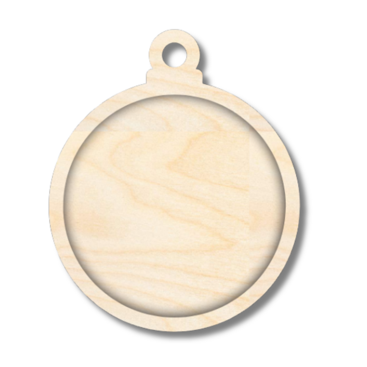 Unfinished Wood Layered Frame Christmas Ornaments | 7 Options | 2 Piece | 5" - 6" Tall | 1/8" Wood | Wood Craft DIY