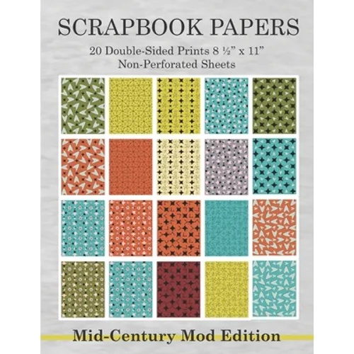 Mid-Century Scrapbook Paper Pack with Double-Sided Prints Sheets