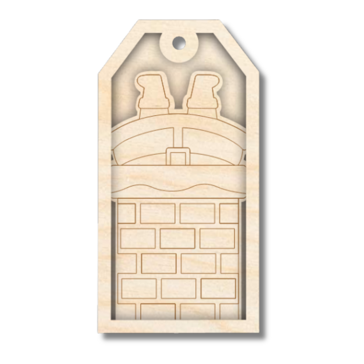 Unfinished Wood Layered Christmas Gift Tags | 14 Options | 3 Piece | 4"-6" Tall | 1/8" Wood | Wood Craft DIY