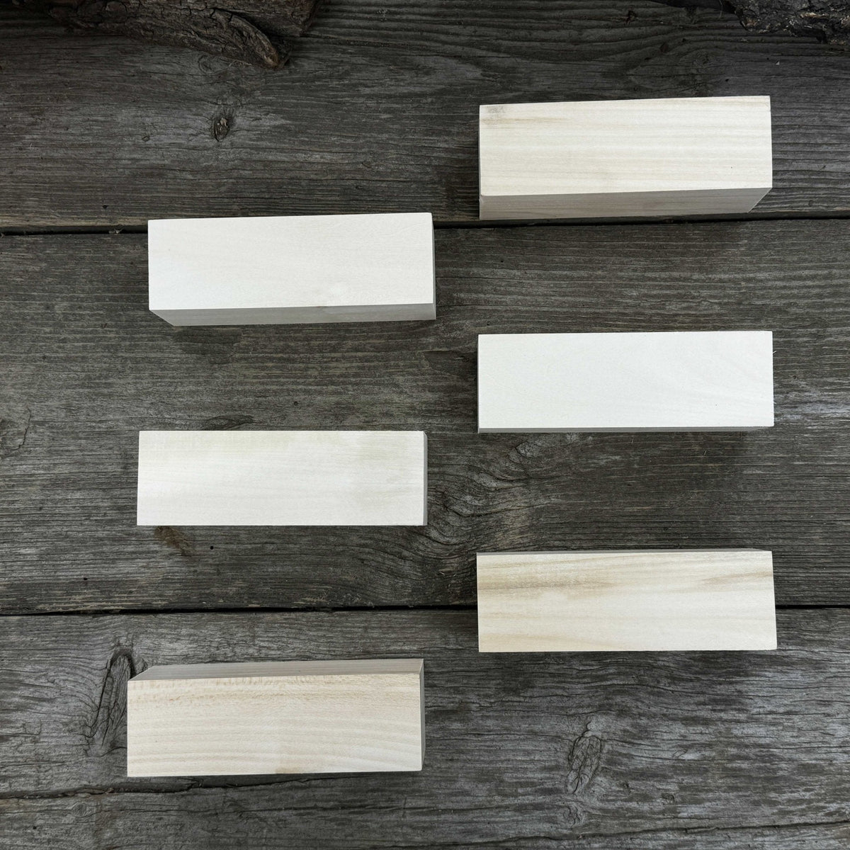 Set of 6 Large Linden Wood Carving Blanks