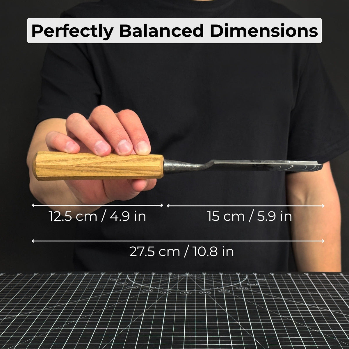 Straight Carving Gouge, 20 - 40 mm (0.8 - 1.6 inches)